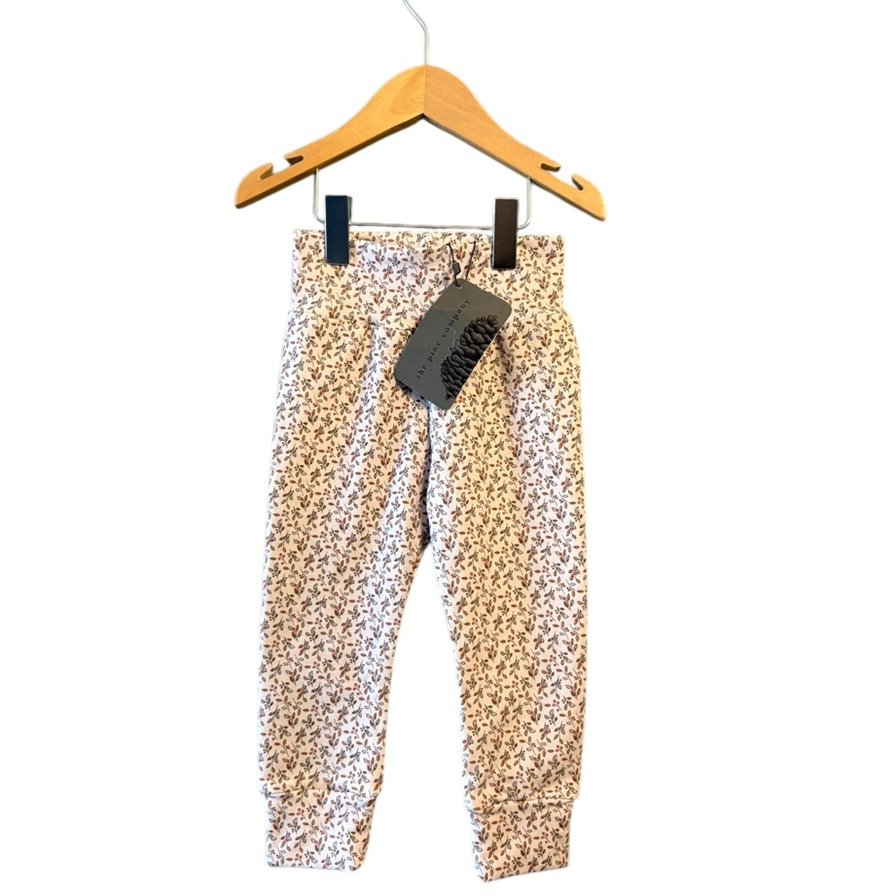 Girls Floral Leggings - Light Pink
